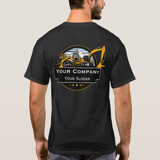 Camiseta Compañía Constructora Profesional de Equipo Pesado (Reverso)