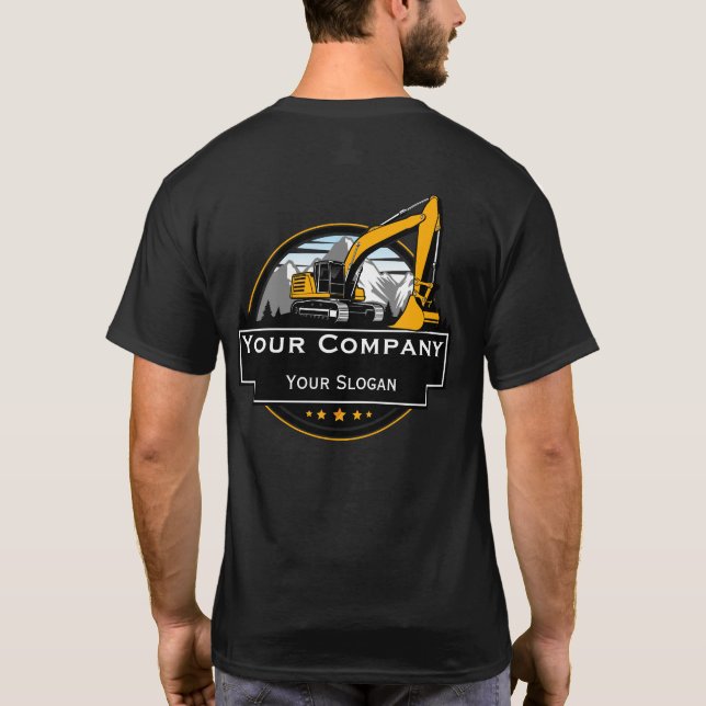Camiseta Compañía Constructora Profesional de Equipo Pesado (Reverso)
