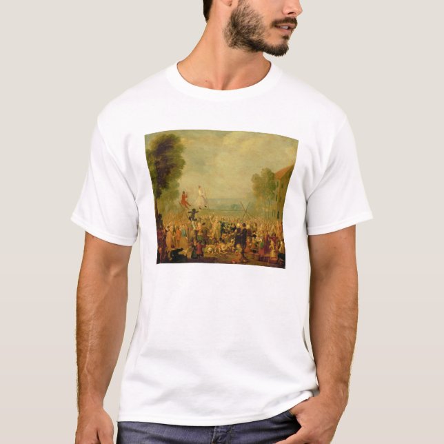 Camiseta Compañía de actores que se realizan en una cuerda (Anverso)