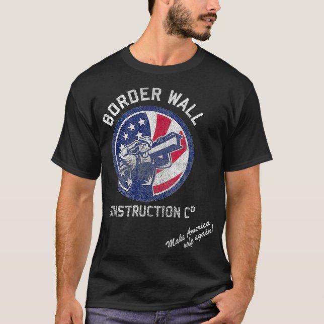 Camiseta Compañía de construcción de muro fronterizo Patrió (Anverso)