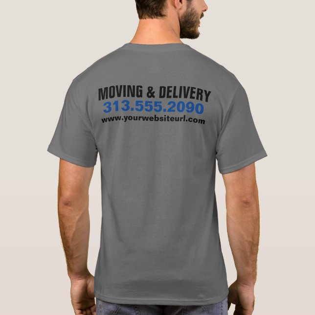 Camiseta Compañía de servicios de transporte de mercancías  (Reverso)