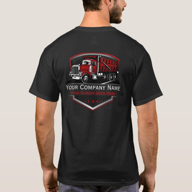 Camiseta Compañía Profesional de Transporte de Camiones (Reverso)