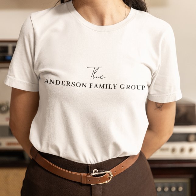 Camiseta Company Business Name Branding Black Script (Subido por el creador)