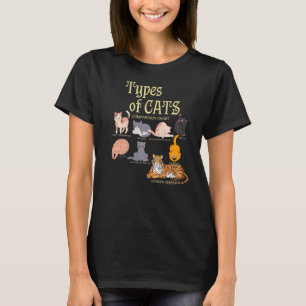 Camiseta Comparación De Tipos De Gatos Mascota Animal Gatit
