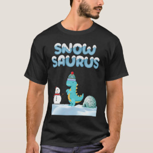 Camiseta Comparación del tamaño de los dinosaurios de nieve