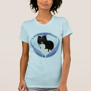 Camiseta Comparta su corazón - Sheltie