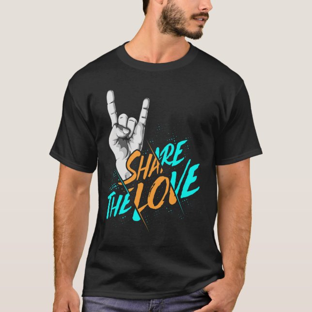 Camiseta Comparte el amor hombres mujeres niños Chicas rega (Anverso)
