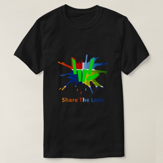 Camiseta Compartir amor para niños y jóvenes (Diseño del anverso)