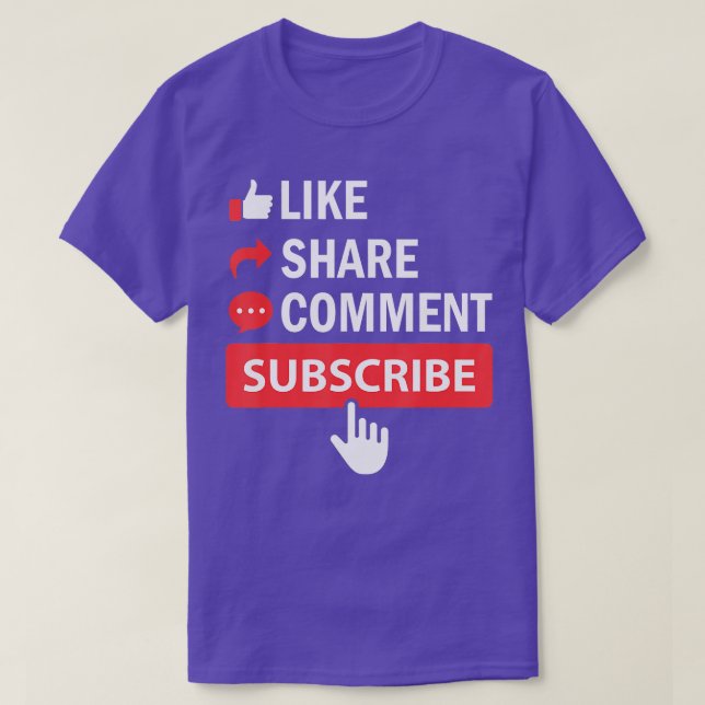 Camiseta Compartir comentario Compartir blog Vídeo en vivo (Diseño del anverso)
