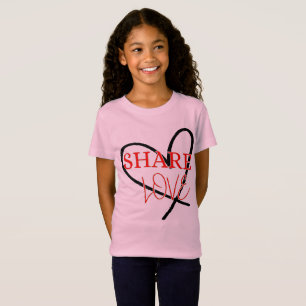 Camiseta Compartir diseño de positividad de Cuta de Amor