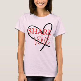 Camiseta Compartir diseño de positividad de Cuta de Amor