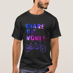 Camiseta Compartir el Ciclo de Ciclismo en Bicicleta Tandem