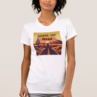 Camiseta Compartir el diseño retro de la carretera para cor