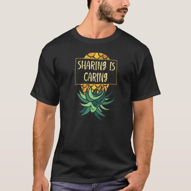Camiseta Compartir piña al revés compartiendo el Swinger de (Anverso)