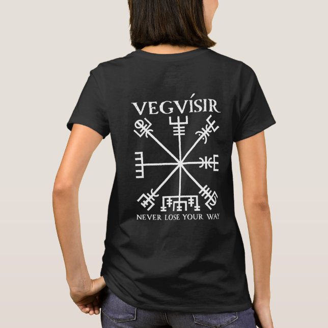 Camiseta Compás de Vegvisir "Viking" (blanco) (Reverso)