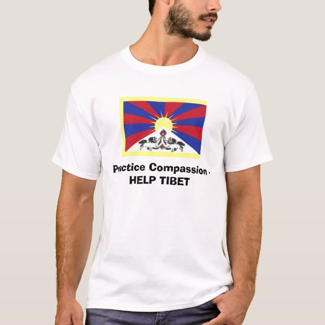 Camiseta Compasión de la práctica - AYUDA TÍBET (Anverso)