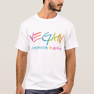 Camiseta Compasión del vegano en la acción