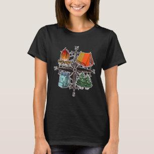 Camiseta Compass Adventure Campfire Wanderlust Traveller Ca