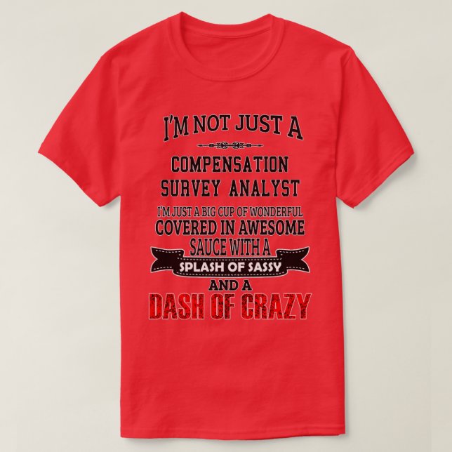 Camiseta Compensation Survey Analyst Birthday Christmas Gif (Diseño del anverso)