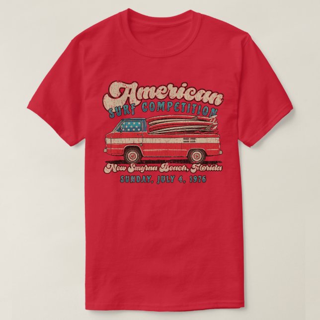 Camiseta Competencia Americana de Surf 1976 (Diseño del anverso)