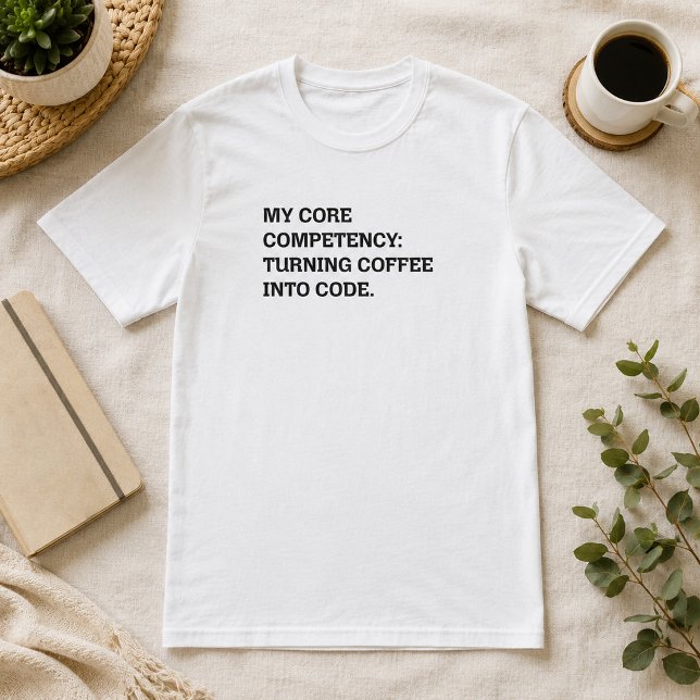 Camiseta Competencia Básica: Convertir Café en Código (Subido por el creador)