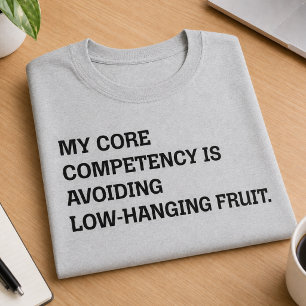 Camiseta Competencia Clave Evitando el Humor Fácil