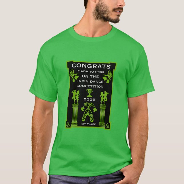 Camiseta Competencia de danza irlandesa (Anverso)