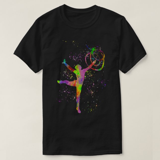 Camiseta Competencia de gimnasia rítmica en acuarela 26 (Diseño del anverso)