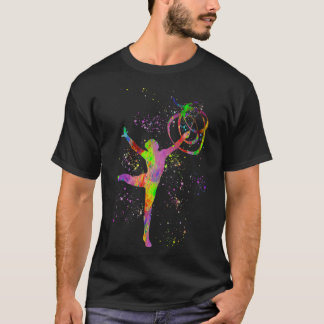 Camiseta Competencia de gimnasia rítmica en acuarela 26