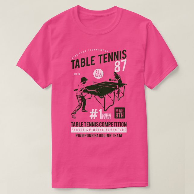 Camiseta Competencia de tenis de mesa (Diseño del anverso)