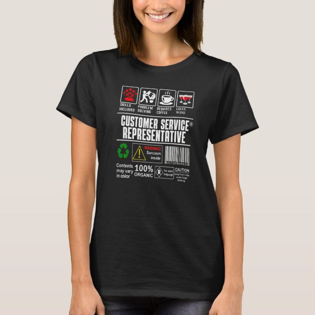 Camiseta Competencias del representante de servicio al clie (Anverso)