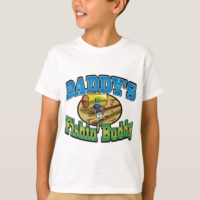 Camiseta Compinche de la pesca del papá (Anverso)