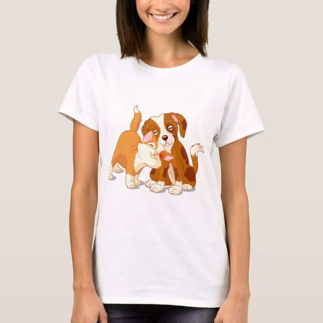 Camiseta Compinches del gato y del perro (Anverso)