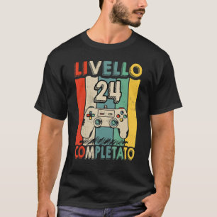 Camiseta Compleanno 24 Anni Livello Completato Nivel Arriba