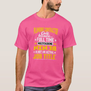 Camiseta Complemento del título de trabajo del contratista