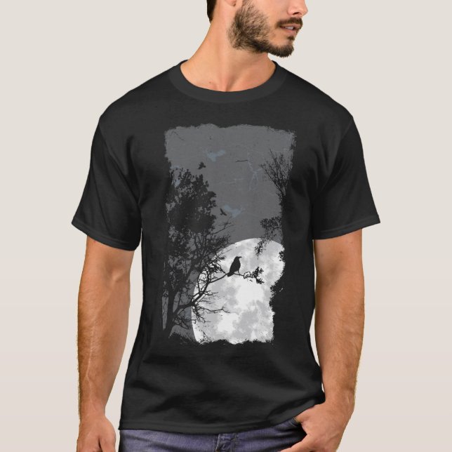 Camiseta Completa tela de cuervo lúgubre de bosque vestuari (Anverso)
