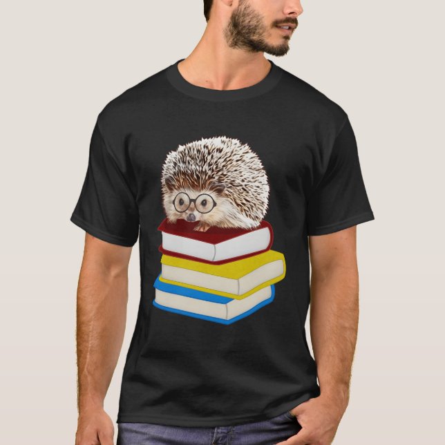 Camiseta Completamente Adorable Libro De Hedgehog Nerd (Anverso)