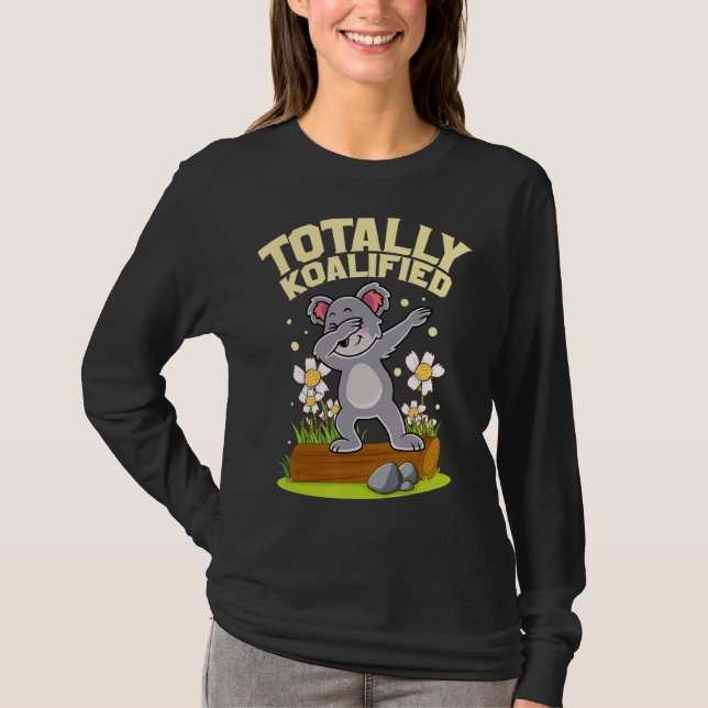 Camiseta Completamente Koalificado Cute Koala Dabbing Koala (Anverso)