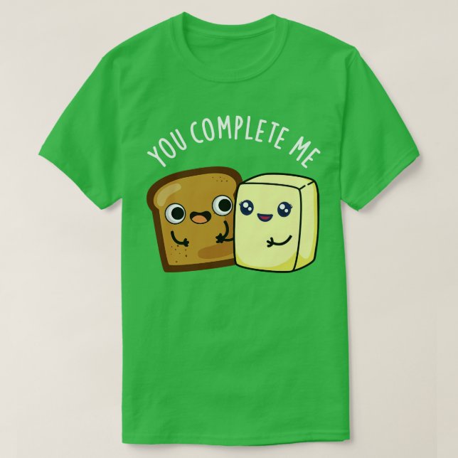 Camiseta Completarme un bollo de pan lindo (Diseño del anverso)