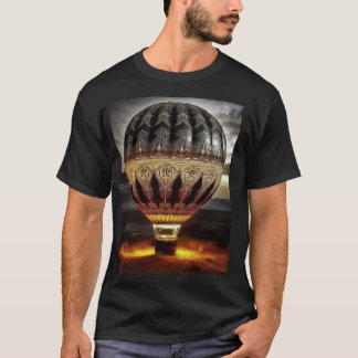 Camiseta Complex Design On Semi Transparent Hot Air Balloon