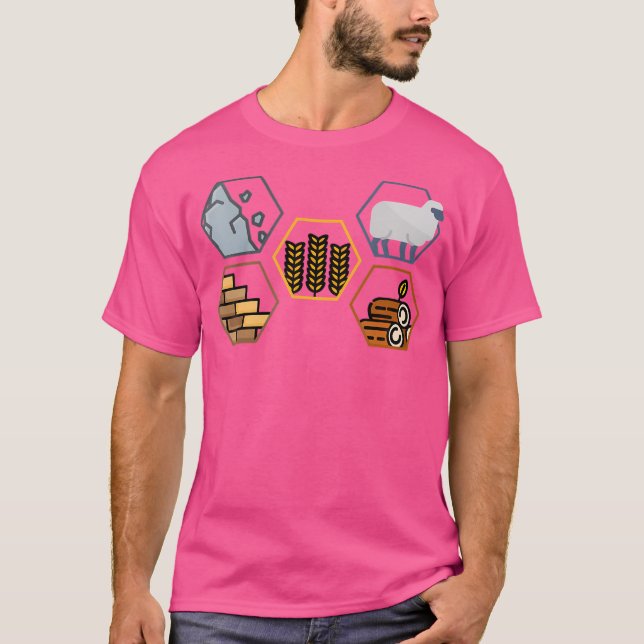 Camiseta Componentes de la vida Ladrillo Madera Roca Trigo  (Anverso)