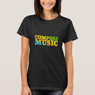Camiseta Componer música diseñada con colores naturales