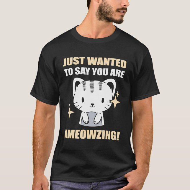 Camiseta Comportamiento de gato bonito (Anverso)