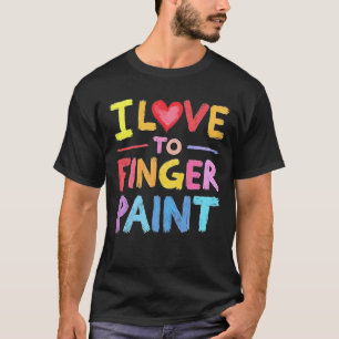 Camiseta Comportamiento divertido Me Encanta El Dedo Pintan