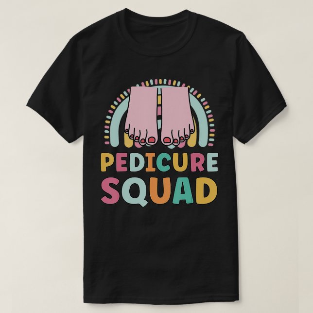 Camiseta Comportamiento Gracioso Del Escuadrón De Pedicura  (Diseño del anverso)