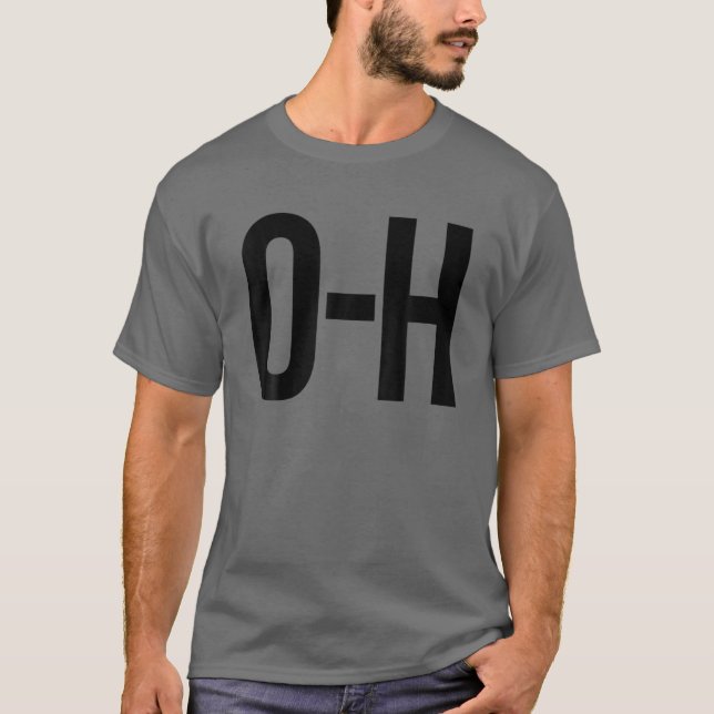 Camiseta Comportamiento O-H Parejas Ohio Deportes de fútbol (Anverso)