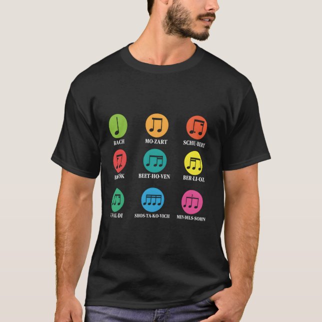Camiseta Composers Al Music Musical Notes (Anverso)