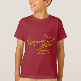 Camiseta COMPOSICIÓN A MOZART 3D Gold Signature of Compose