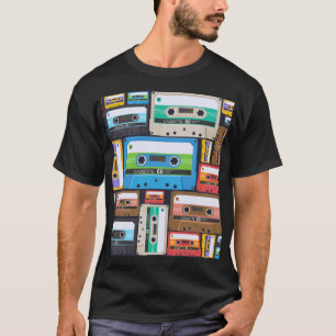 Camiseta Composición abstracta de casetes compactos