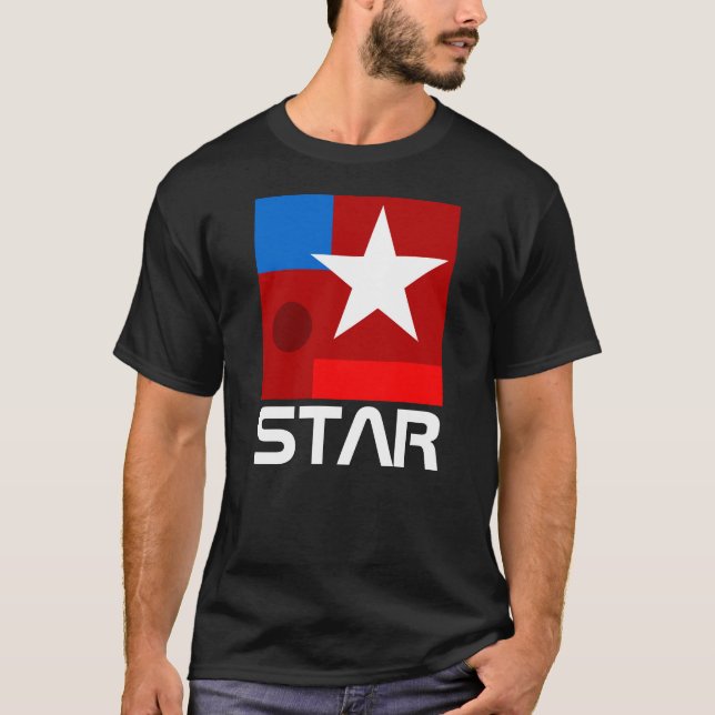 Camiseta Composición abstracta de la estrella blanca (Anverso)